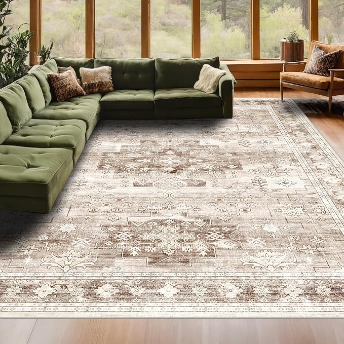 Boho Beige Rug for Living Room