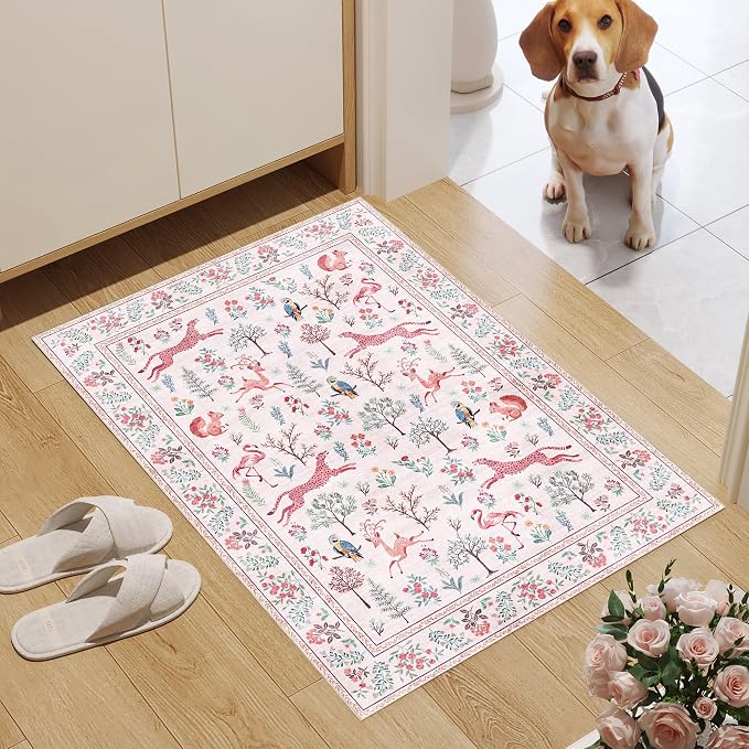 DUKINO 2x3 Rug, Washable Animal Rugs