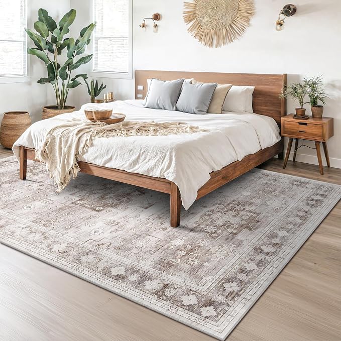 Boho Beige Rug for Living Room