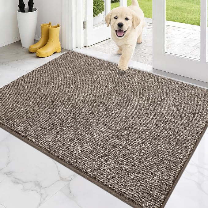 PURRUGS Dirt Trapping Door Mat 32" x 47", Non-Slip Machine Washable Entry Rug