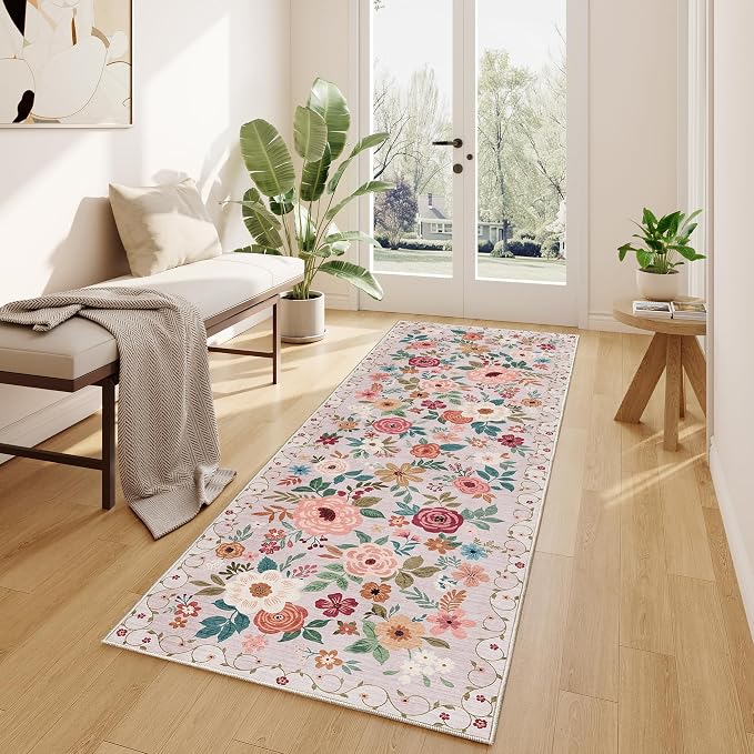 DUKINO 2x6 Runner Rug for Hallway, Washable Kitchen Runner Rug