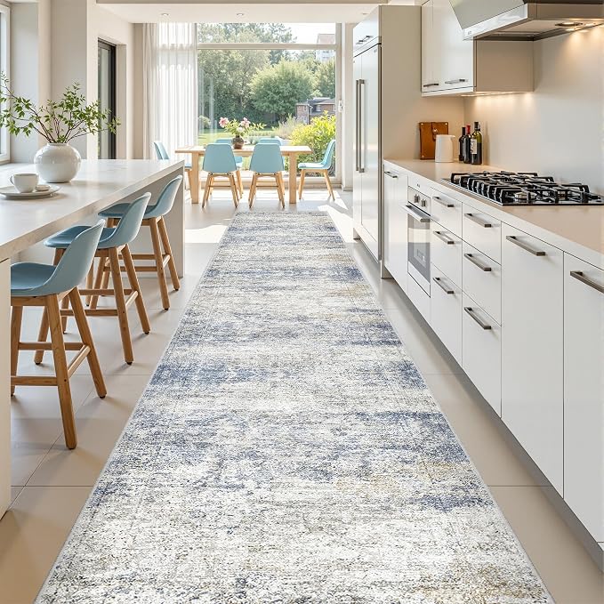 3x16 Washable Runner Rug for Hallway, Non-Slip Long Hallway Runner for Entryway