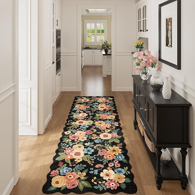 DUKINO 2x6 Runner Rug for Hallway, Washable Kitchen Rug