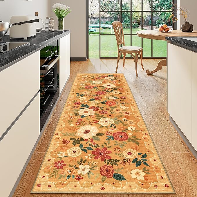 DUKINO 2x6 Runner Rug for Hallway, Washable Kitchen Runner Rug