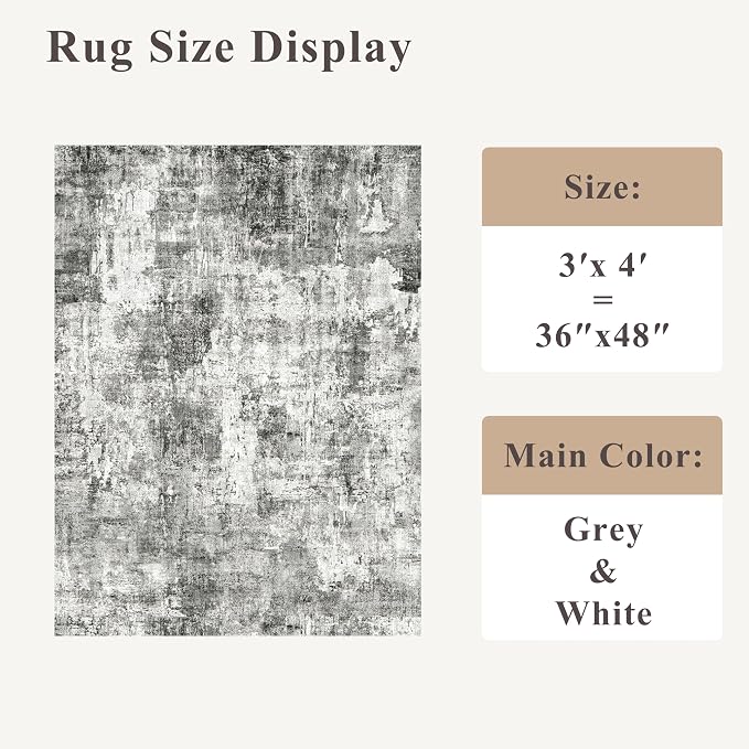 3x4 Washable Entryway Area Rug