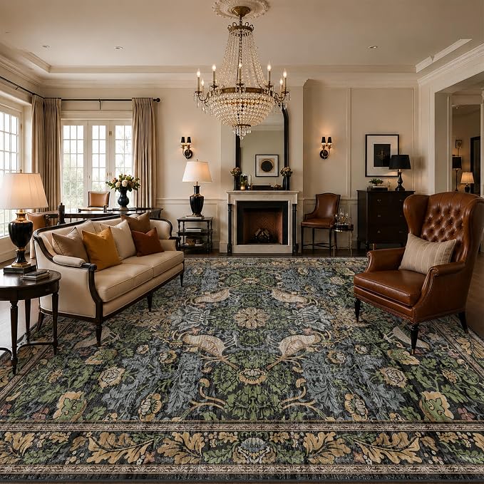 Hazo Haus Dark Living Room Rug 8x10