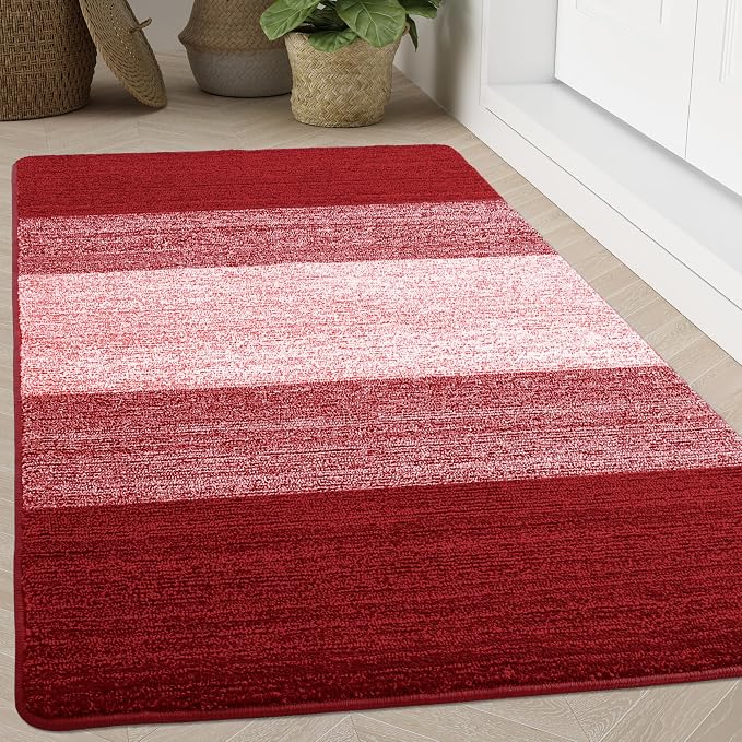 Kitinjoy Indoor Outdoor Door Mat, 71x47 Non-Slip Absorbent Dirt Trapper
