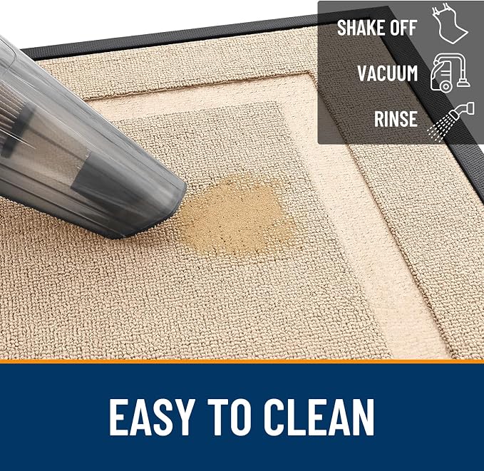OLANLY Front Door Mat Indoor Outdoor Entrance, Waterproof All-Season,