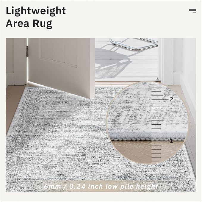 Runner Rug 2'6" x 12' Washable Non-Slip Runner Rugs
