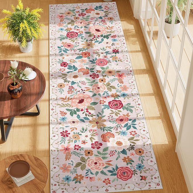 DUKINO Runner Rug, 2x7 Boho Kitchen Rug