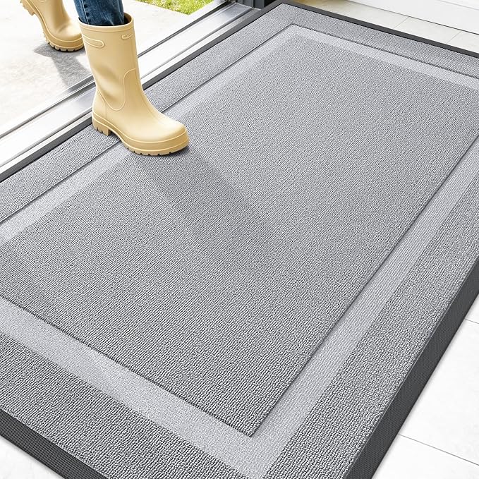 OLANLY Front Door Mat Indoor Outdoor Entrance, Waterproof All-Season,