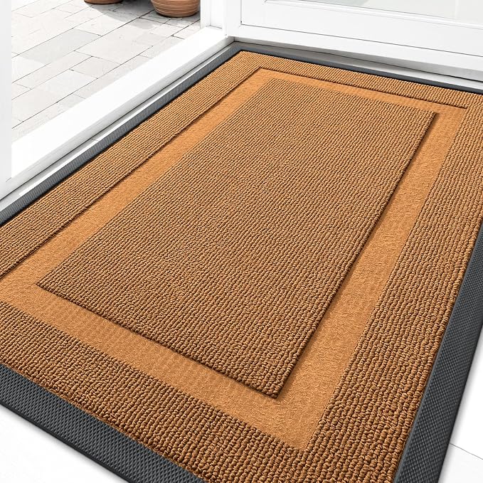OLANLY Front Door Mat Indoor Outdoor Entrance, Waterproof All-Season,