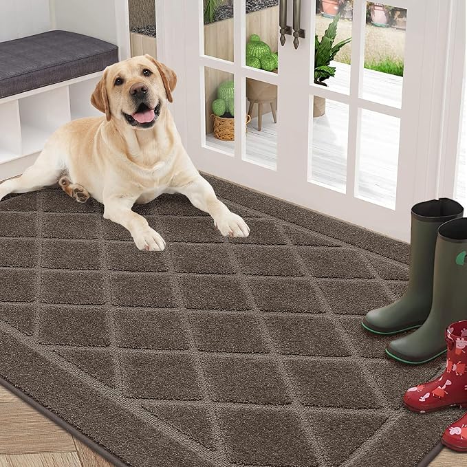 BEQHAUSE Dirt Trapper Door Mat 36" x 60", Doormat Non-Slip Entryway Rugs
