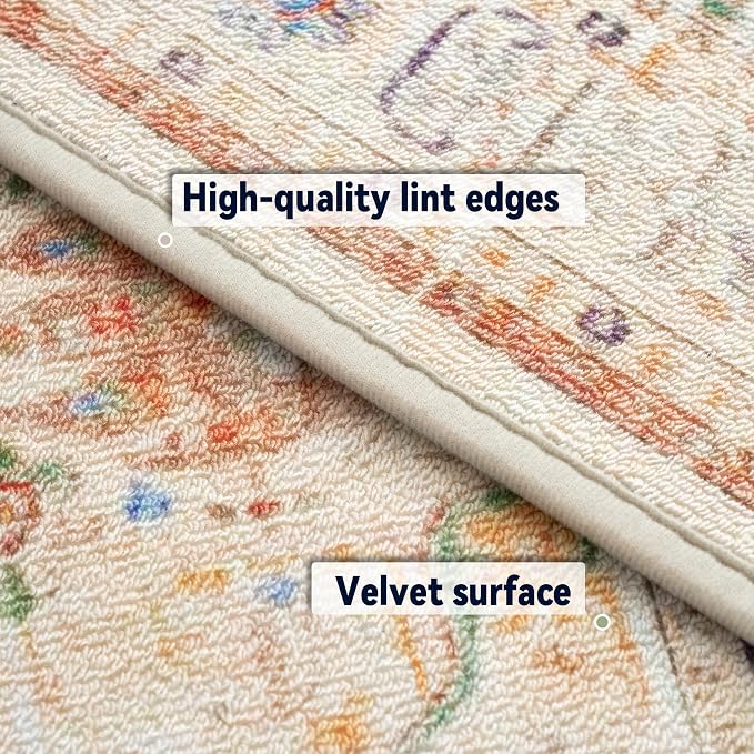 AREDO Runner Rug with Non Slip Rubber Backing, Washable Soft Floor Carpet