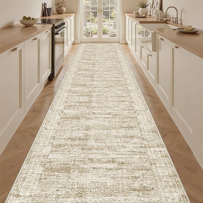 3x20 Washable Runner Rug for Hallway, Non-Slip Long Hallway Runner for Entryway