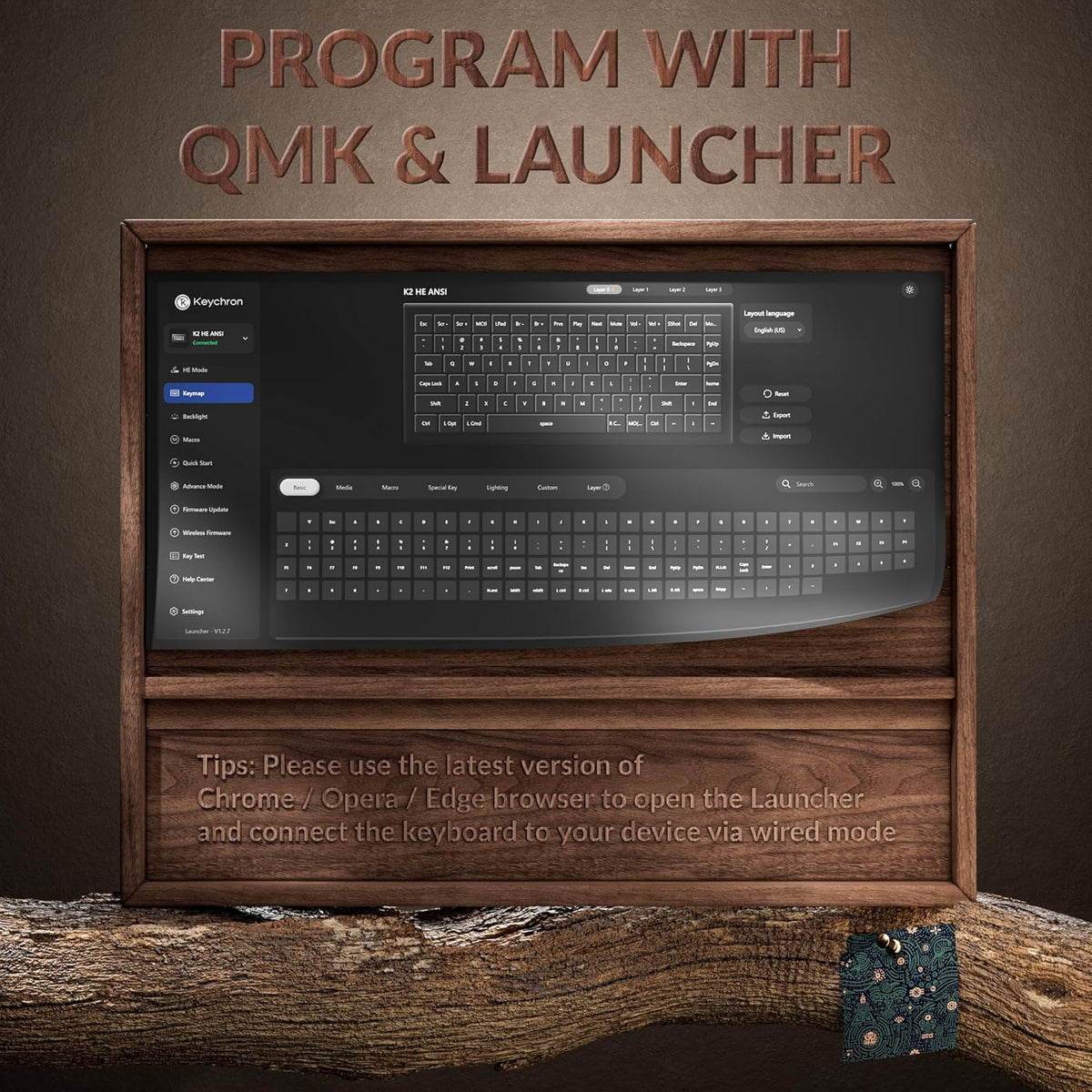 Keychron K2 HE Wireless 2.4 GHz & Bluetooth QMK Custom Keyboard