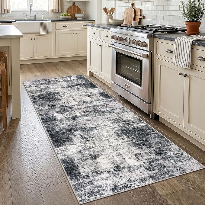 IOHOUZE Abstract Runner Rug 3x7 Ft Washable Runners
