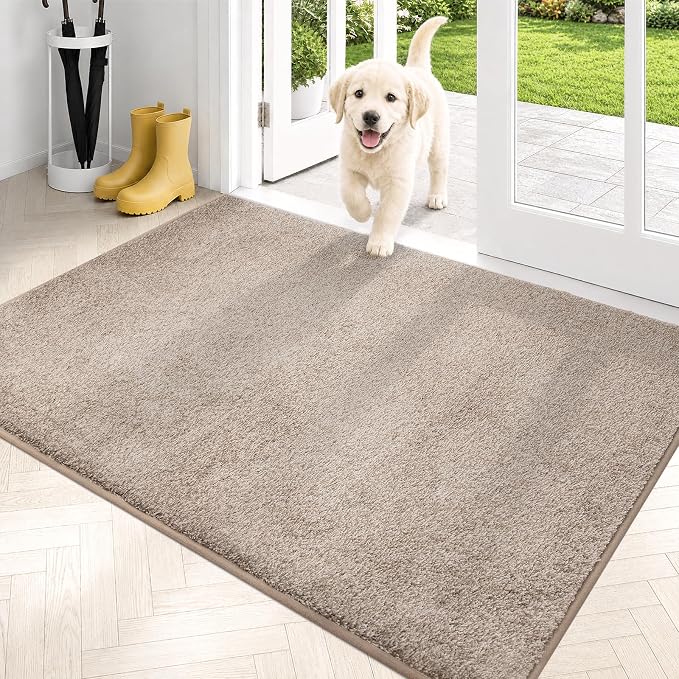 PURRUGS Dirt Trapping Door Mat 31.5" x 47", Non-Slip Machine Washable Entryway
