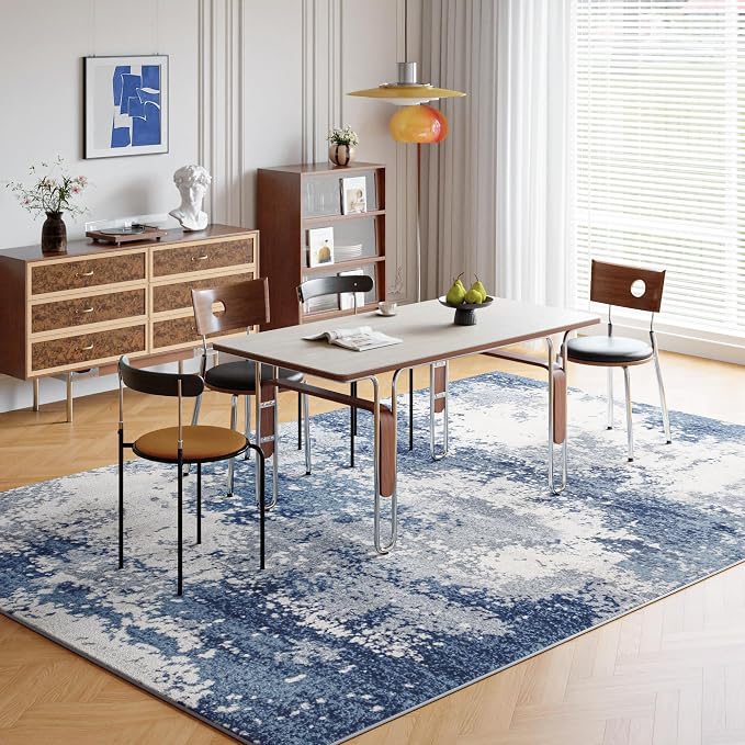 Blue Washable Rug 6x9 Area Rugs