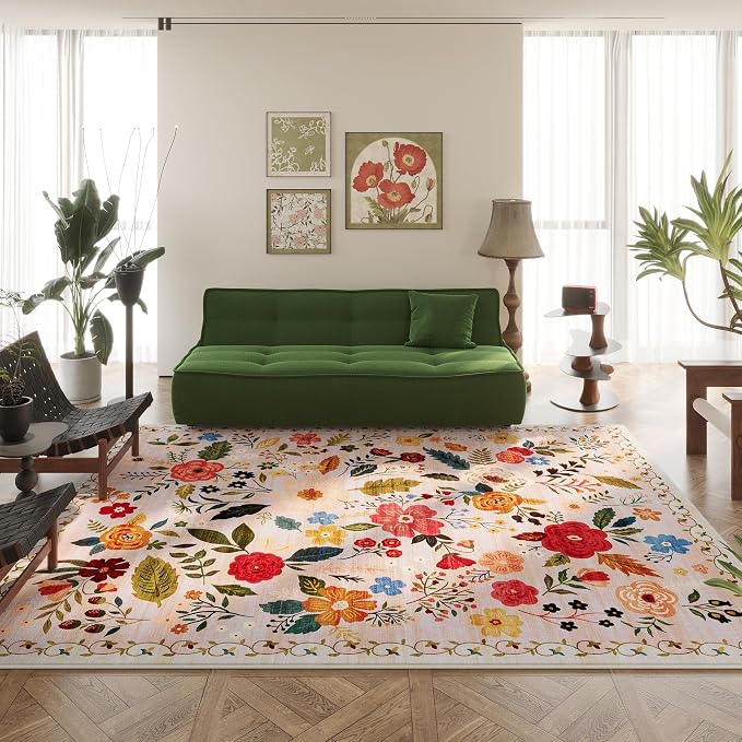 Rugcomf Area Rugs 8x10 Rug for Living Room Clearance Washable Boho Area Rug Non