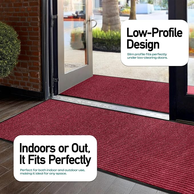 MaxMat® Extra Large Commercial Door Mat, Rubber Border Heavy Duty Door Mat