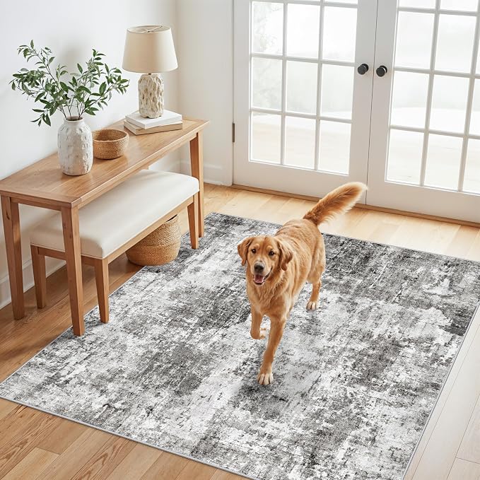 5x5 Square Entryway Rug Washable – Non-Slip Small Area Rug