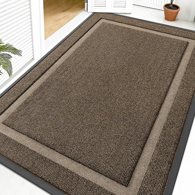 OLANLY Front Door Mat Indoor Outdoor Entrance, Waterproof All-Season,