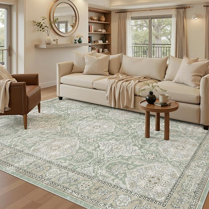 Soalmost 6x9 Area Rug for Living Room Washable 6x9 Rug Non-Slip Modern Rugs for