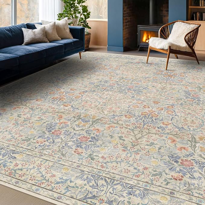 7x10 Washable Rug for Living Room