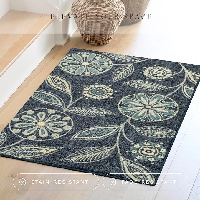 Maples Rugs Reggie Floral Kitchen Rug