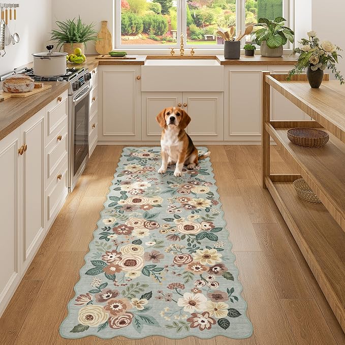 DUKINO 2x6 Runner Rug for Hallway, Washable Kitchen Rug