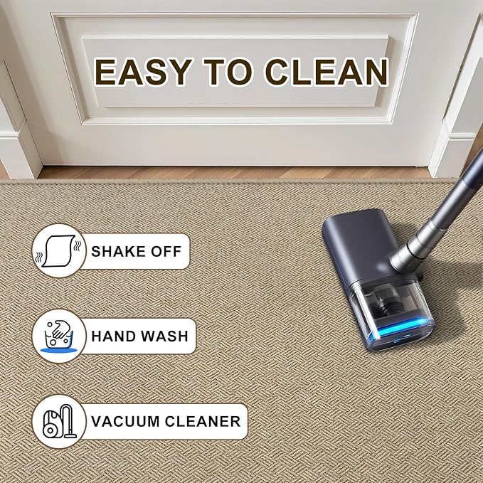 Ultra Thin Door Mat Indoor Entrance 36"x59", Low-Profile Indoor Door Mat