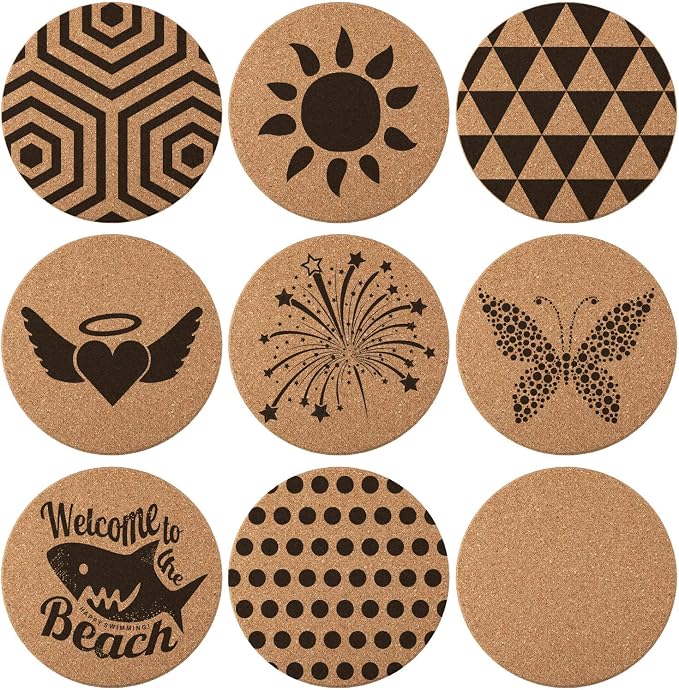 Boao 6 Pcs Round Cork Trivets for Hot Dishes, Hot Pots and Pans, 6 Inch | High