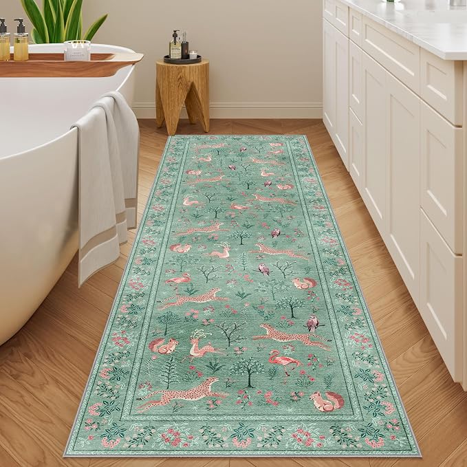 DUKINO 2x6 Rug for Hallway, Washable Kitchen Runner Rug