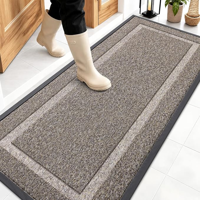 OLANLY Front Door Mat Indoor Outdoor Entrance, Waterproof All-Season,