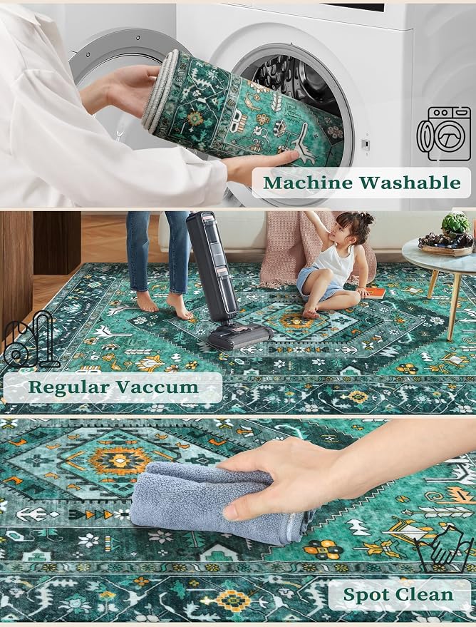 SERISSA Boho Washable Runner Rug