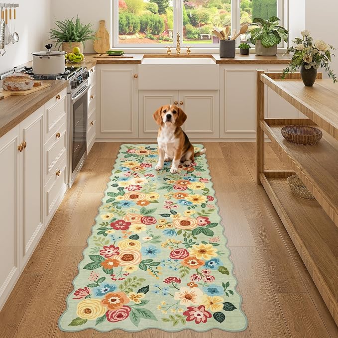 DUKINO 2x6 Runner Rug for Hallway, Washable Kitchen Rug