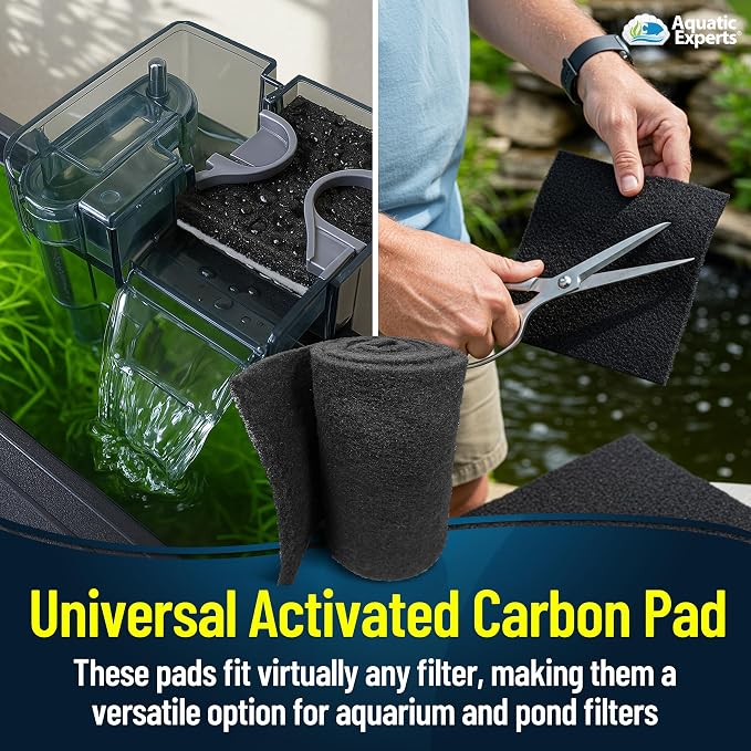 Aquarium Carbon Pad – Cut‑to‑Fit Carbon Infused Filter Pad Media