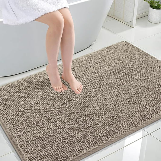 OLANLY Large Bathroom Rugs 47x32, Extra Soft Absorbent Chenille Bath Rugs