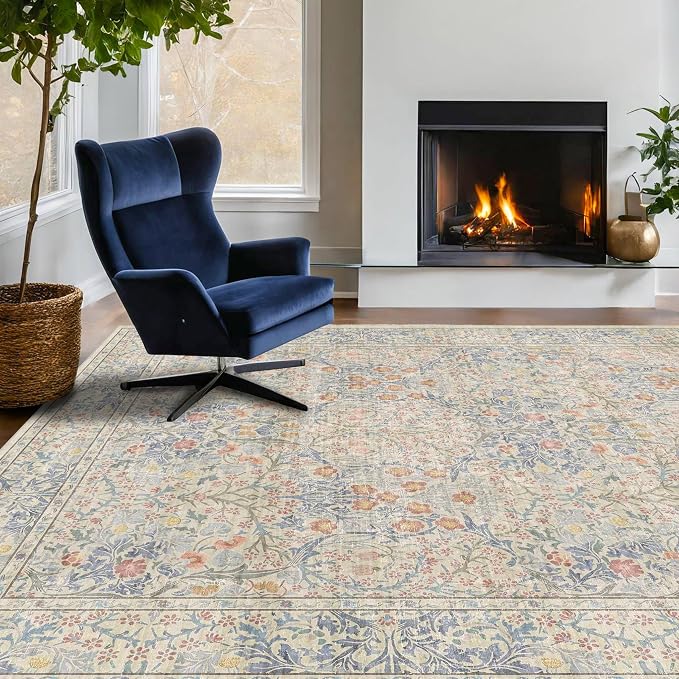 7x10 Washable Rug for Living Room