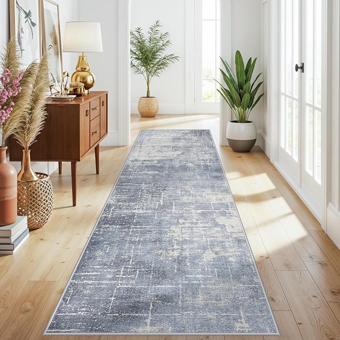 Abstract 3x10 Kitchen Rug Runners: Washable 10ft Hardwood Floor Mat Bathroom