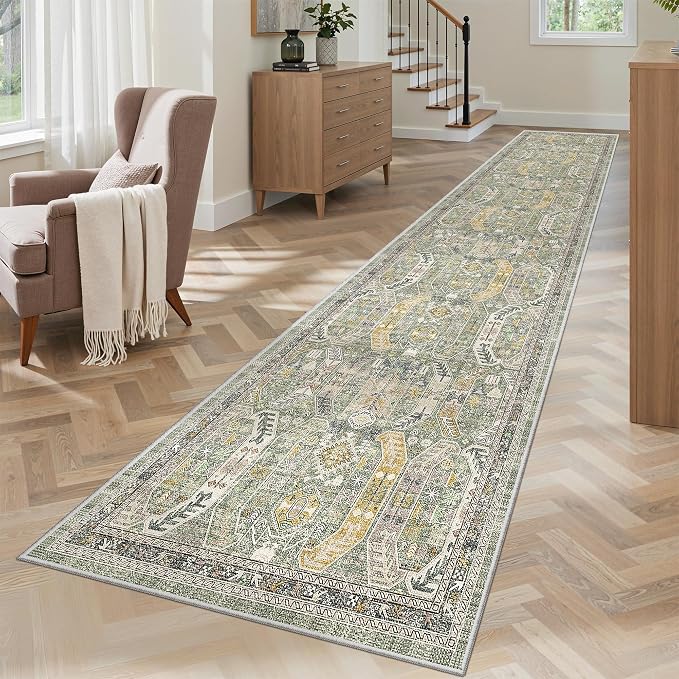 Madane Runner Rugs for Hallway 2x10 Long Washable Non-Slip Hallway Runner Rug