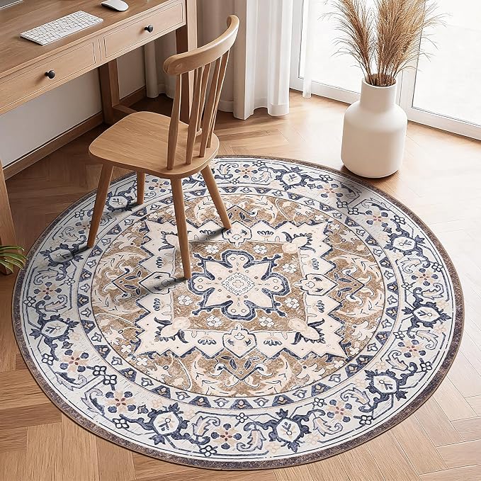 Lofus 4ft Area Rugs for Living Room, Washable Area Rug, Rugs for Bedroom