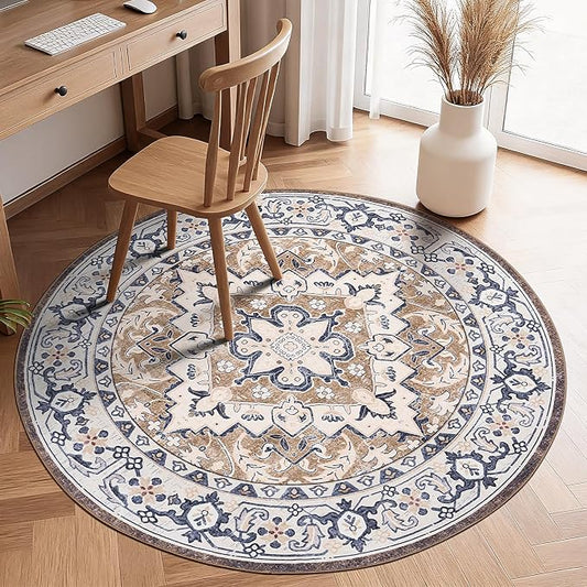 Lofus 4ft Area Rugs for Living Room, Washable Area Rug, Rugs for Bedroom