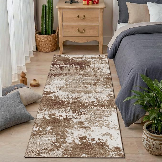 Brown Rug Runners for Hallways Kitchen Non Slip Washable 2x6 Entryway Runner