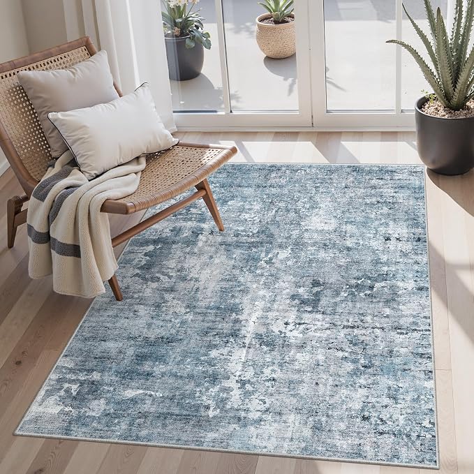 Soalmost 3x5 Rug, Small Area for Kitchen, Machine Washable Non-Slip Throw Rug