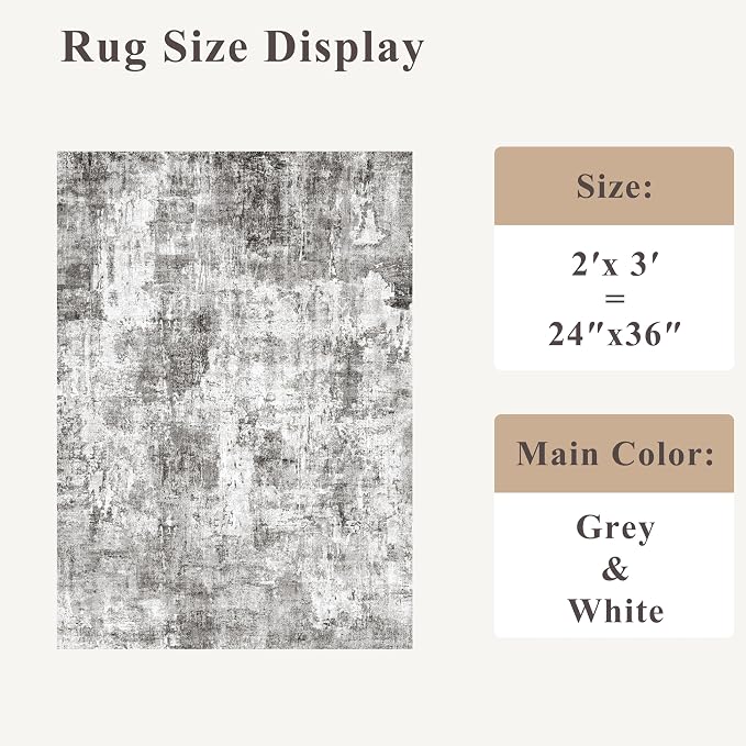 2x3 Washable Non-Slip Area Rug