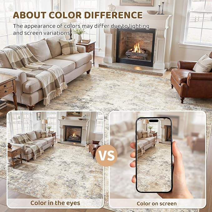 UERMEI 8x10 Area Rug Living Room Rugs