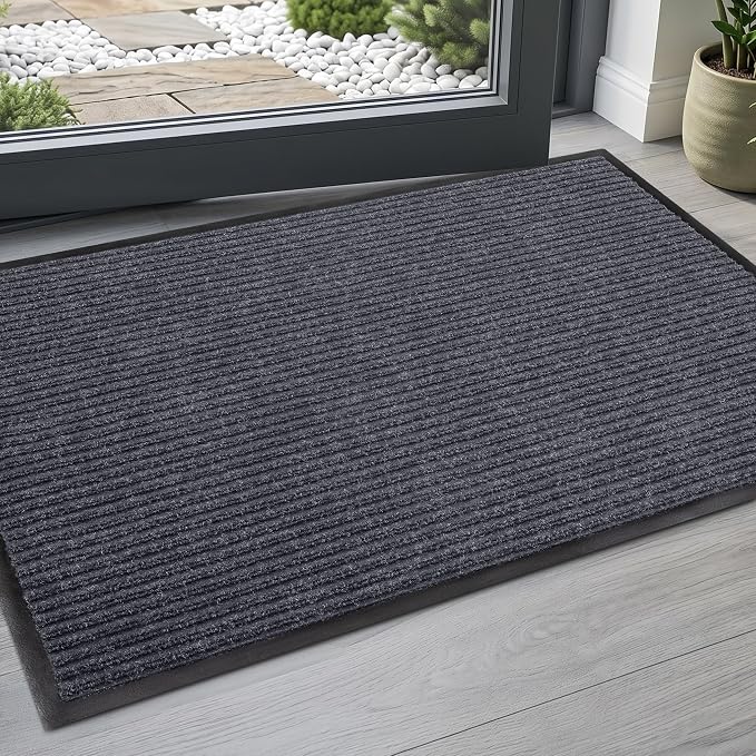 Heavy Duty Entry Mat 2' x 3', Low Profile Door Rug