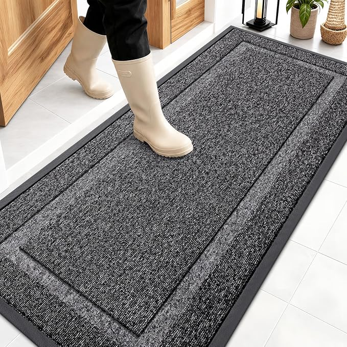 OLANLY Front Door Mat Indoor Outdoor Entrance, Waterproof All-Season,